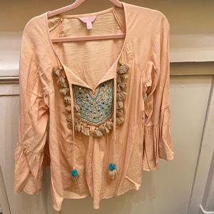 Lilly Pulitzer tunic style top with mirror detail. Size S.
